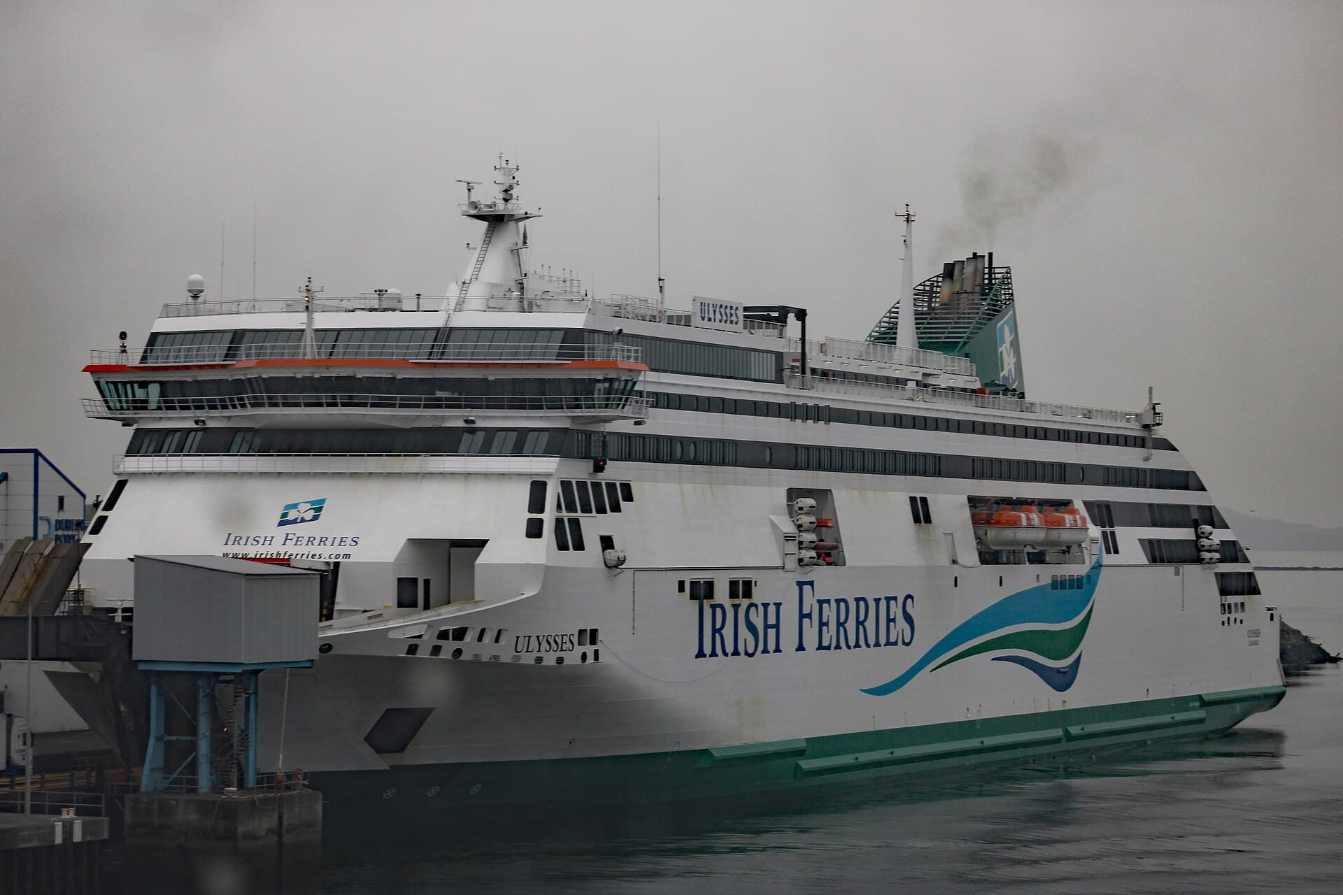 The Irish Ferries ship Ulysses at sea