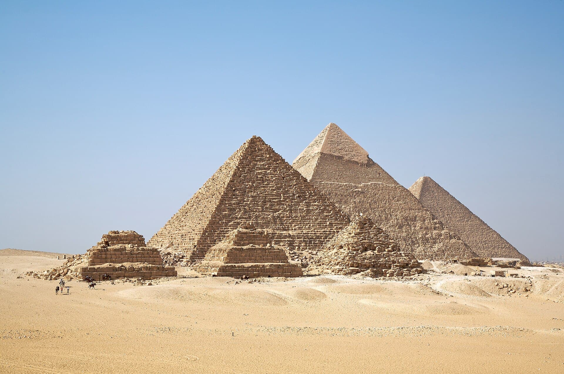 The Giza pyramids outside Cairo, Egypt