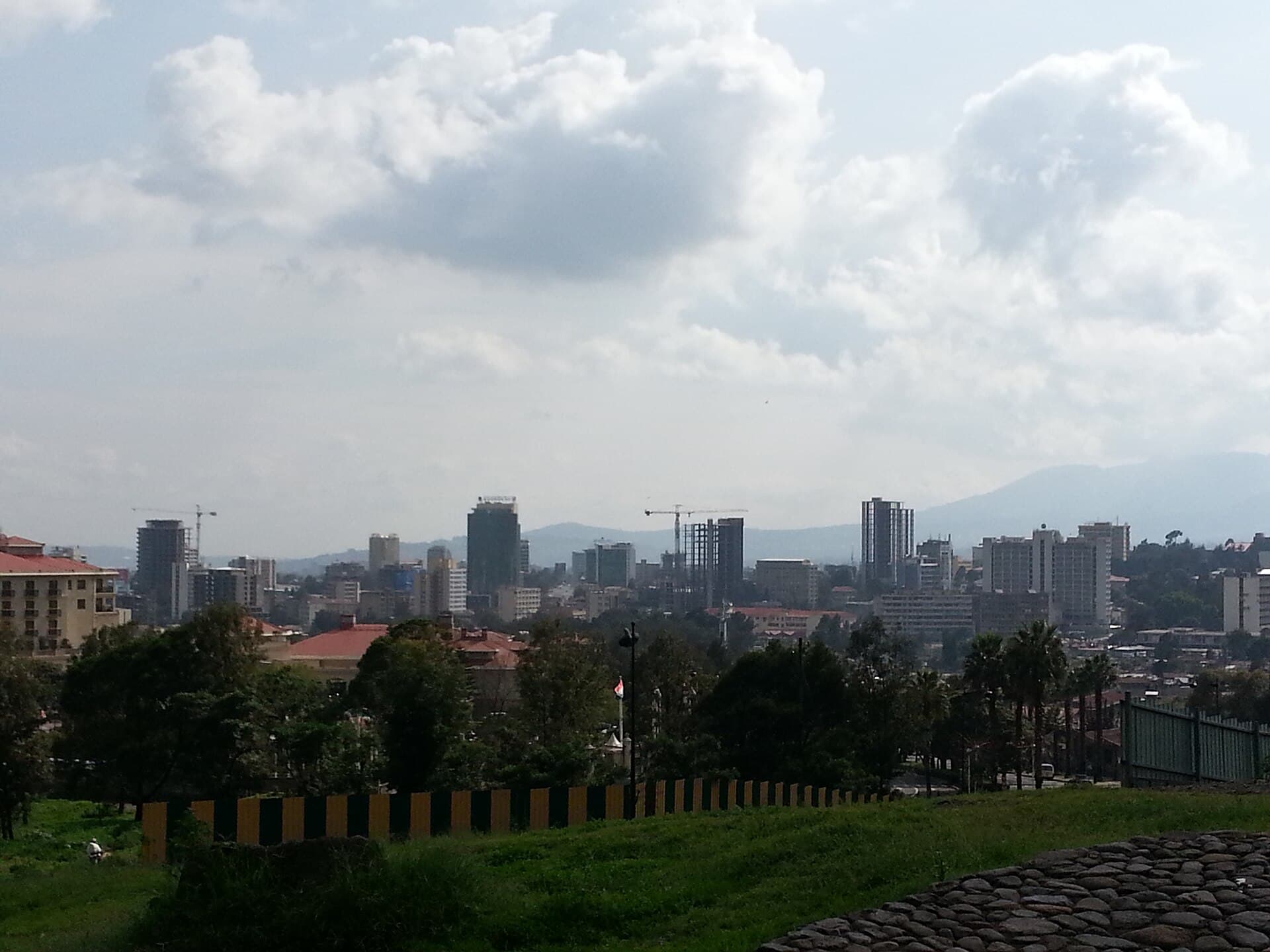 The skyline of Addis Ababa, the capital of Ethiopia