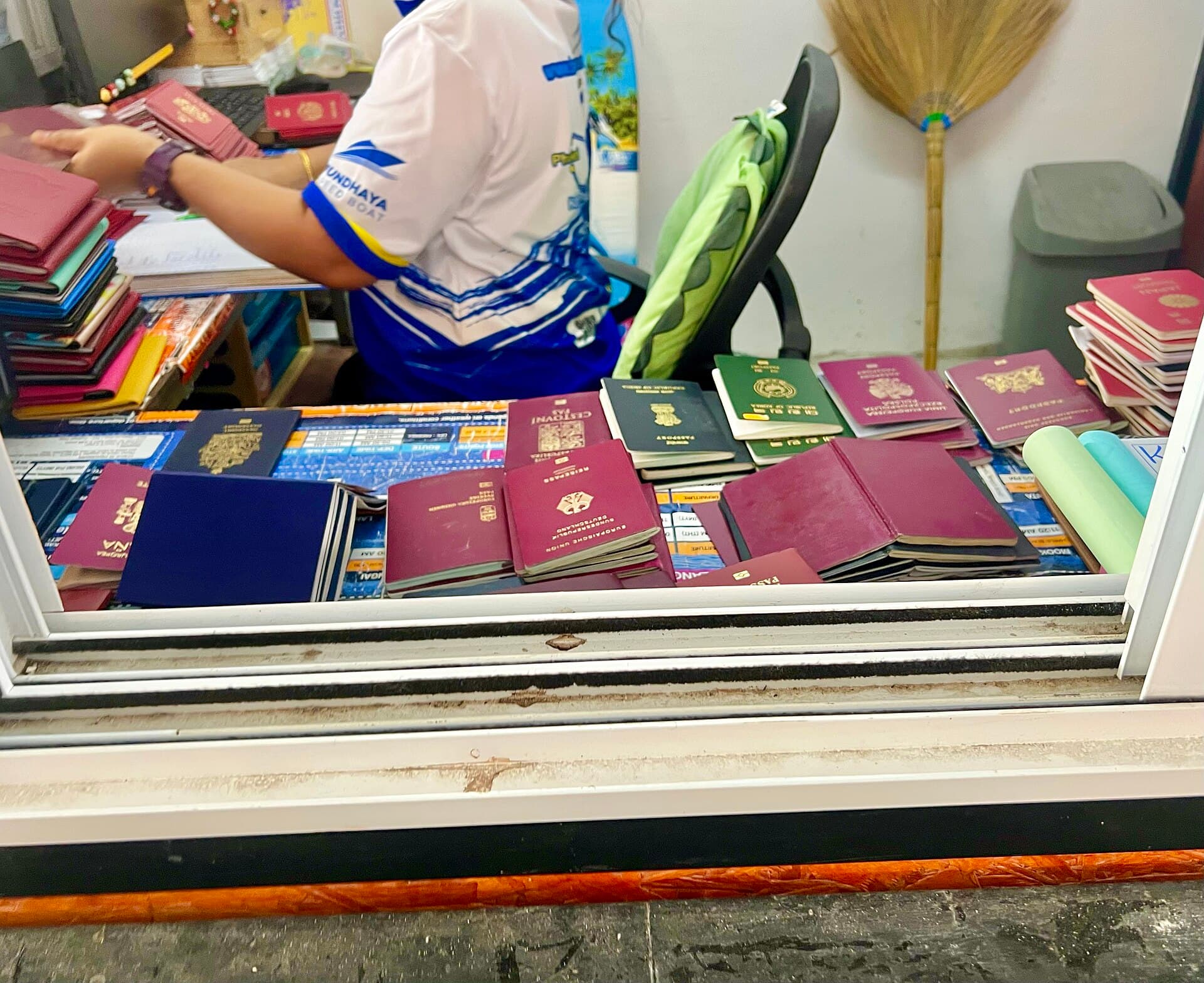 A stack of passports