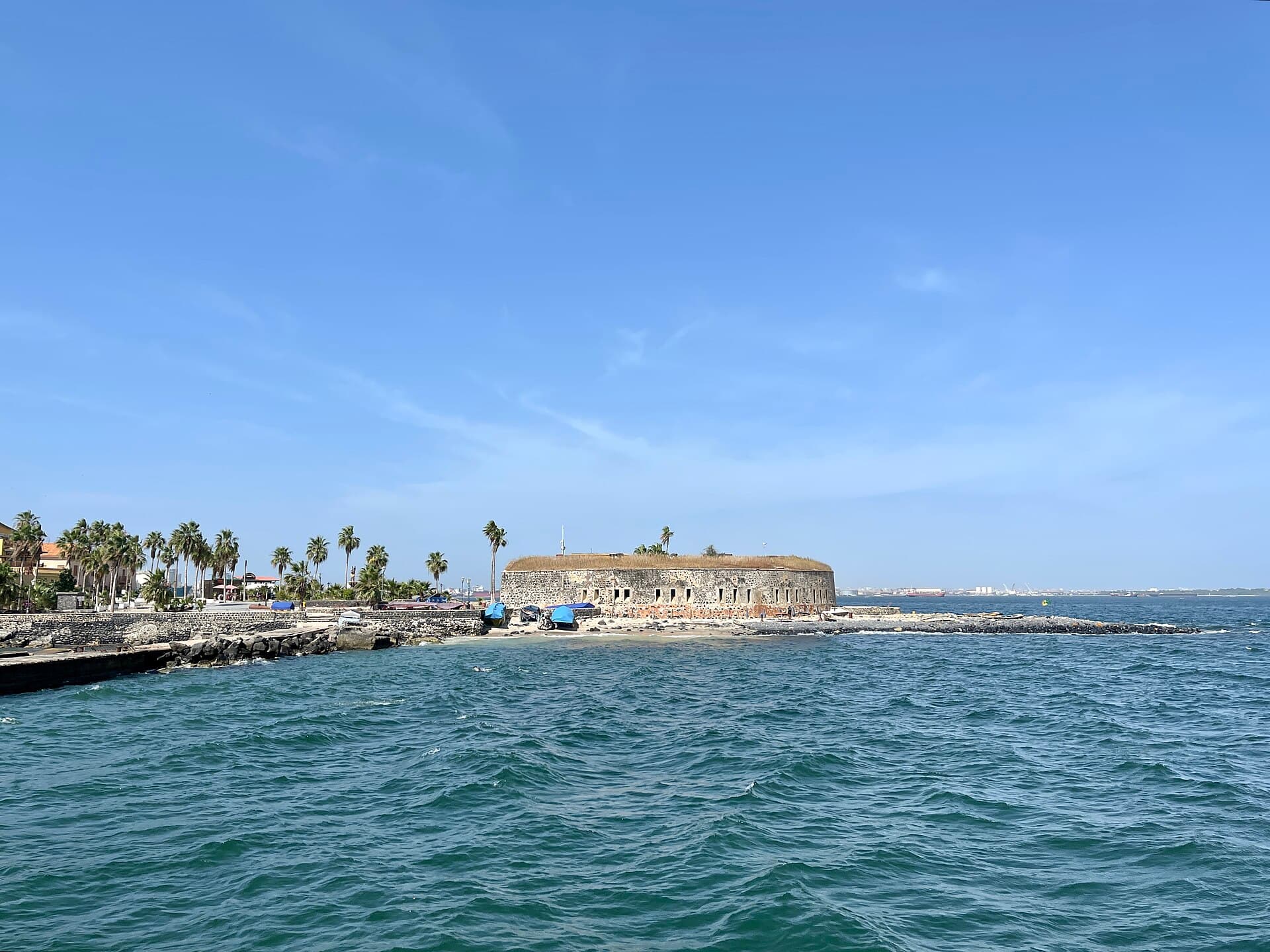 The coast of Gorée Island off Dakar, Senegal