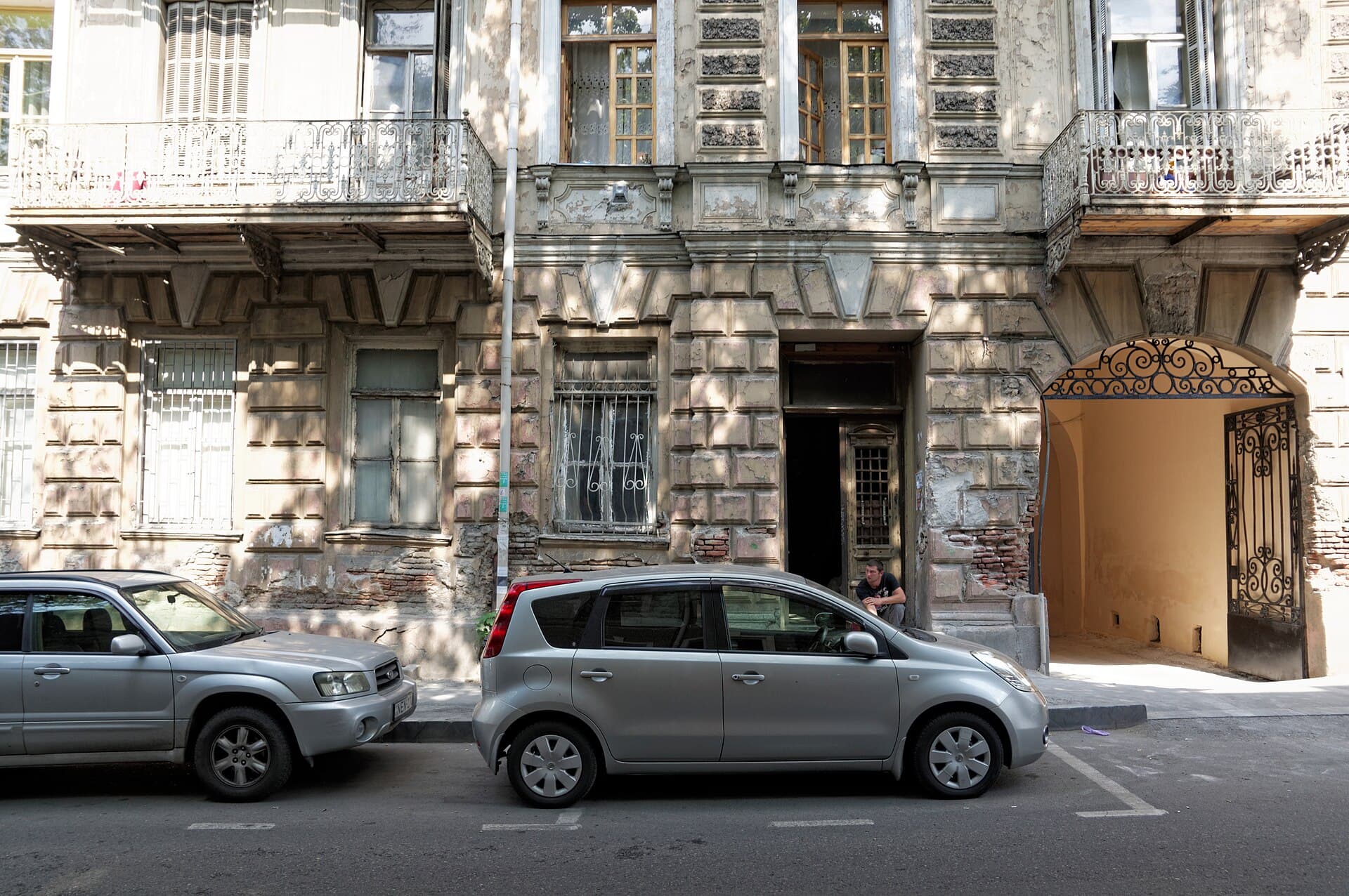 A street of 19th-century buildings in Old Tbilisi, Georgia